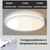 Plafoniera de exterior LED IP65 3CCT 3000lm, 300x55mm, IP65, Alba