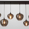 Lustra Maro Sticla Smoked ,6X E27, D1400×340×800mm