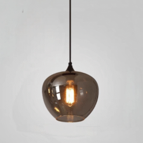 Pendul Maro Sticla Smoked 4 ,1X E27, D240×240×800mm