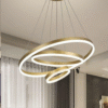 Lustra LED Ring 3 Gold, cu Telecomanda,3 Tipuri de lumina, 600mm