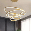 Lustra LED Ring 4 Gold, cu Telecomanda,3 Tipuri de lumina, 800mm