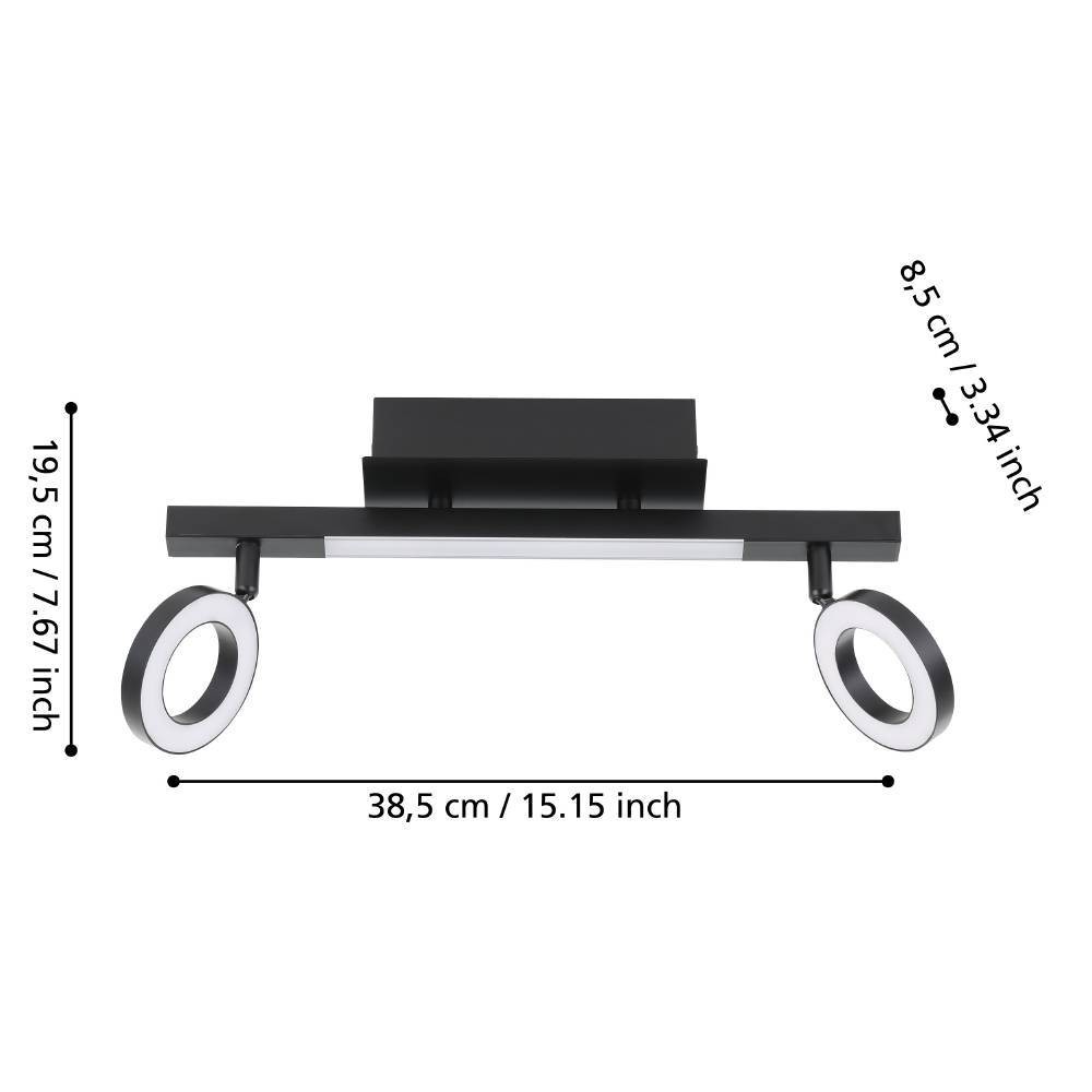 Spot pe bară CARDILLIO 2 LED 9.7W IP20 900514 - imagine 4