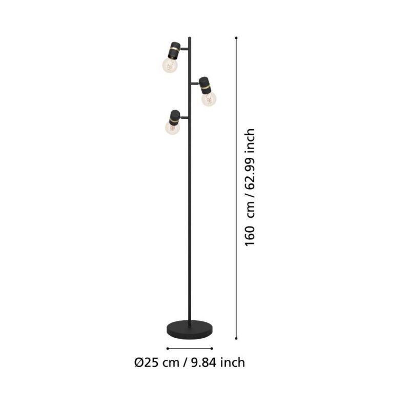 Alternative view of Lampadar LURONE 3XE27 IP20 900179