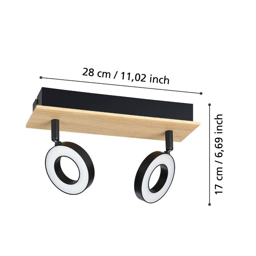 Spot pe bară RIELVES LED 2X4.2W IP20 901203 - imagine 2