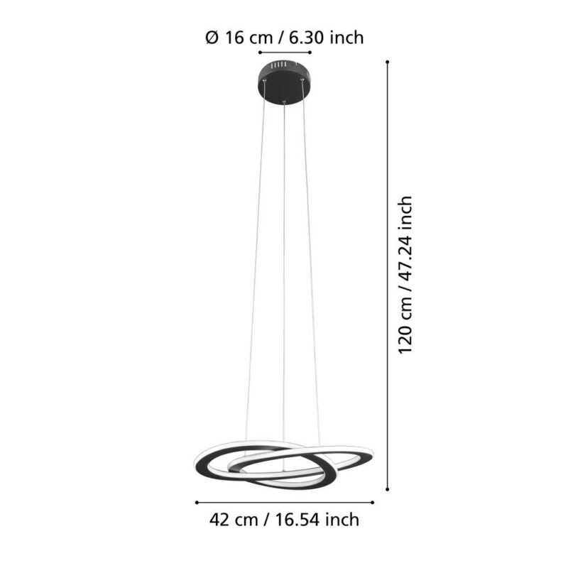 Alternative view of Lustră minimalistă ROLIMARE LED 35W IP20 99396