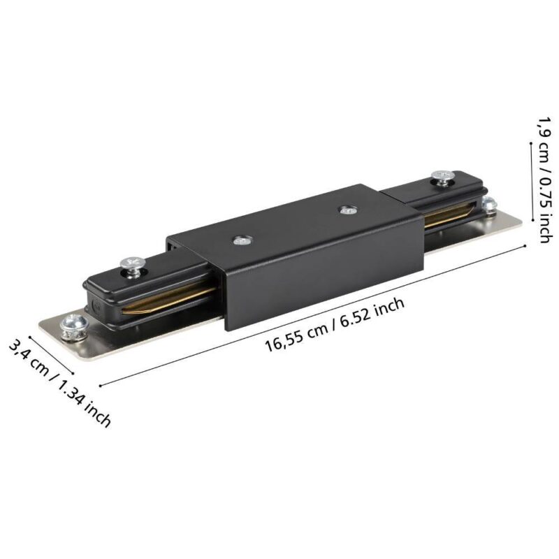 Alternative view of Conector mijloc șină TB MIDDLE FEEDER negru 99746