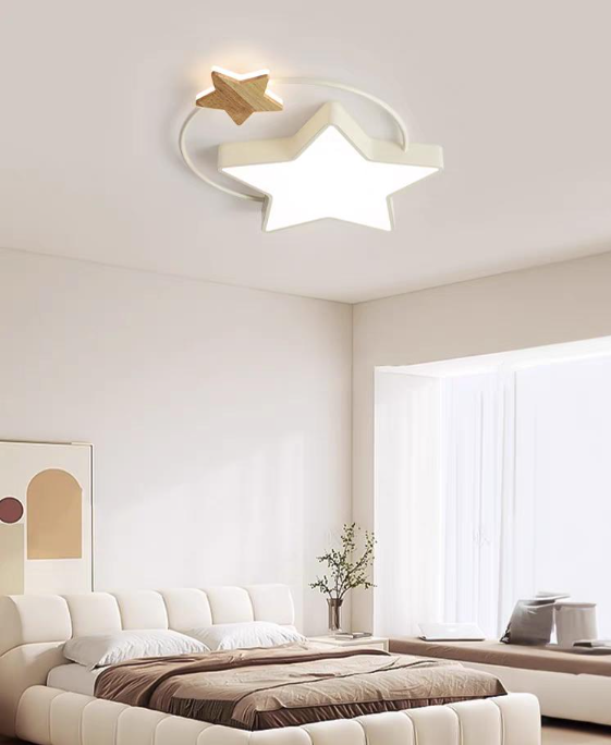 Plafoniera LED 2 Stars cu Telecomanda, , D500×60mm, 3 Tipuri de lumina