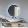 Oglinda LED Hexagon, 60cm,Touch, Sistem Dezaburire, Dimabila