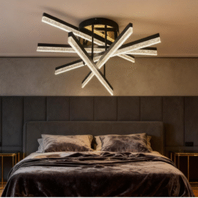 Plafoniera Led cu telecomanda Crystal Cross 3 DD600×H330mm