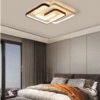 Plafoniera LED cu Telecomanda, Alb/Negru, D550×550×60mm, 3 Tipuri de lumina