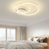 Plafoniera LED cu Telecomanda 2 Twist Rings,D500×430×80mm, 3 Tipuri de lumina, Alb