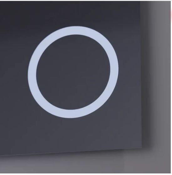 Alternative view of Oglinda LED Mars, 80x60 cm,  Sistem Dezaburire, Ceas & Termometru, Lupa Cosmetica, Dimabila  DVB-W07