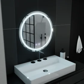 Oglinda LED Rotunda, 60cm, Kary Touch, Sistem Dezaburire, Dimabila