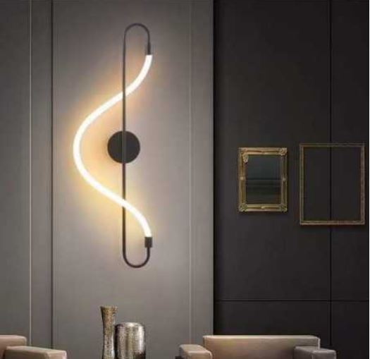 Aplica LED 56CM Neagra 3 Tipuri de lumina