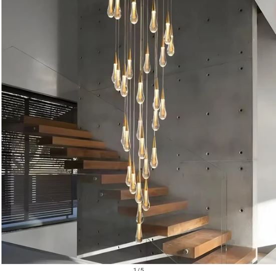 Candelabru Cristal LED Suspendat,July, Diametru 60cm, Inaltime Reglabila, Auriu, Metal si Cristal