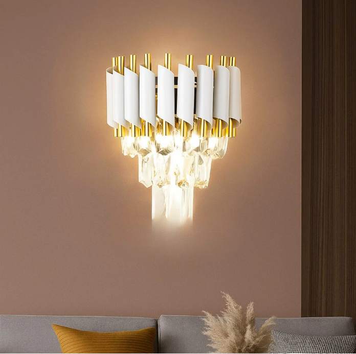 Aplica Candelabru Cristal VELLITA Piccolo, 2xE14, Alb