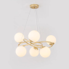 Lustra Glow Gold 3 ,cu globuri E27 x 6, D 680×680×800mm