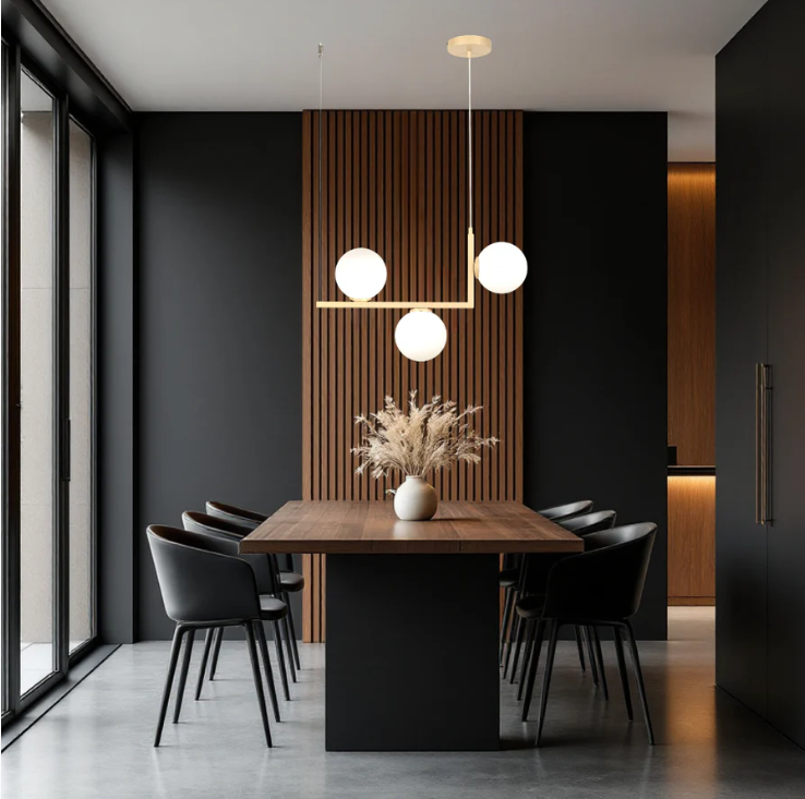 Lustra Glow Gold 2 ,cu globuri E27 x 3, D 590×130×1000mm
