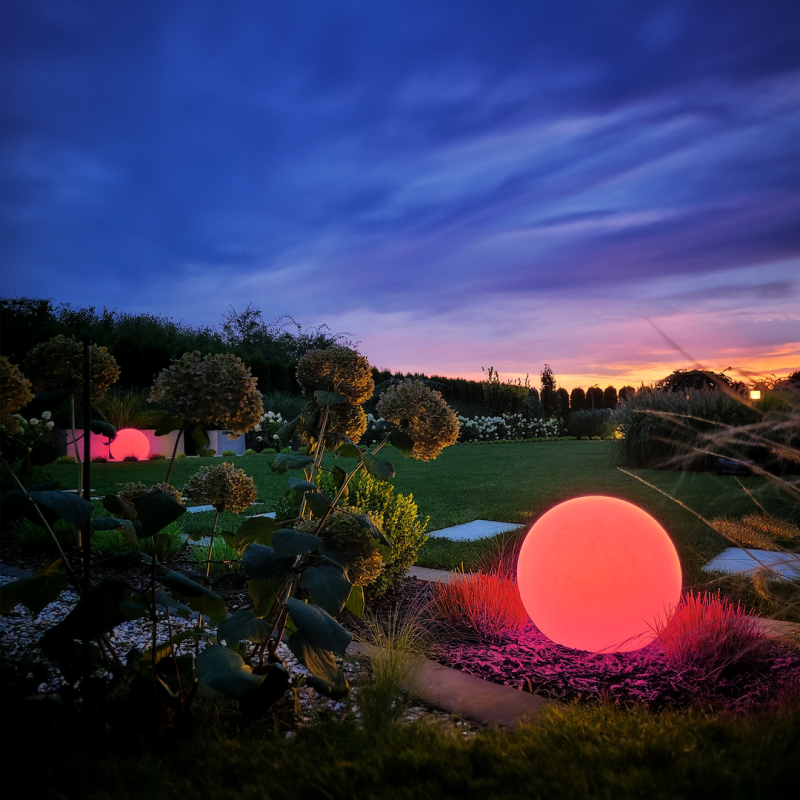 Alternative view of Lampadar Globo ø 600 +Bec RGB A60 10W + Telecomanda