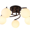 Plafoniera Diane BK cu 5 globuri albe, E27×5,D500mm