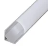 White translucent LED channel extrusion with a snap-on diffuser cover, revealing a U-shaped hollow profile