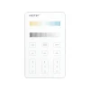 White remote control displaying two color gradient bars near the top, MiBOXER logo, and rounded labeled buttons (ON/OFF, 60S, L1–L3, digits 1–3) for operating a device.