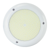 Round white LED ceiling light panel with a dense grid of small yellow LEDs in concentric circles.