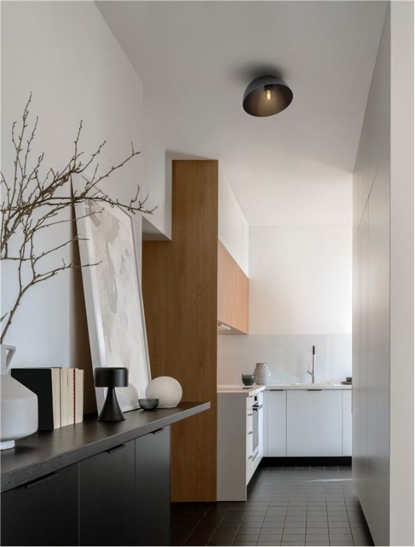 Alternative view of Plafonieră Nova Luce Onia Gri, Negru,Ø30, 1xE27 , 9695316