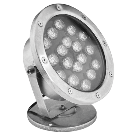 Spot LED RGB Subacvatic cu Telecomanda 18W IP68 | 12V | Incastrat | Oțel Inoxidabil