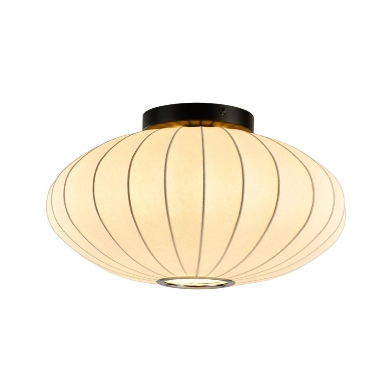 Plafoniera Japandi Silk 1xE27, Alb, D40x23cm - imagine 5