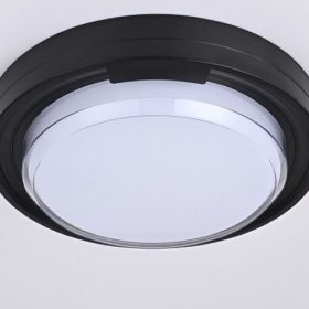 Aplica LED Rotunda Neagra 22W IP40 Lumina rece