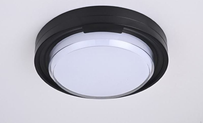 Aplica LED Rotunda Neagra 22W IP40 Lumina rece