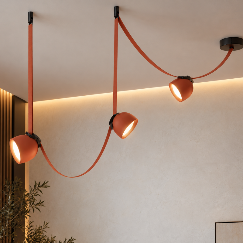 Alternative view of Pendul Bell LED pentru curea textila, 9W, 48V, CCT, Portocaliu