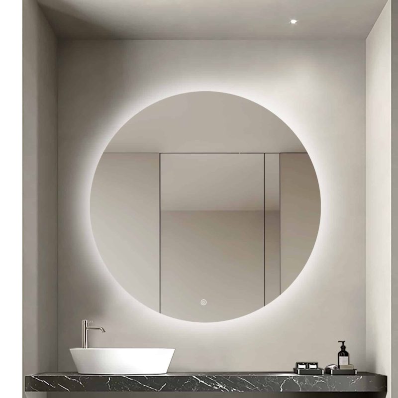 Oglindă LED Sonia Premium 120×120 cm, Lumină Spate, 3 Tipuri de Lumină – Calda, Rece, Neutra