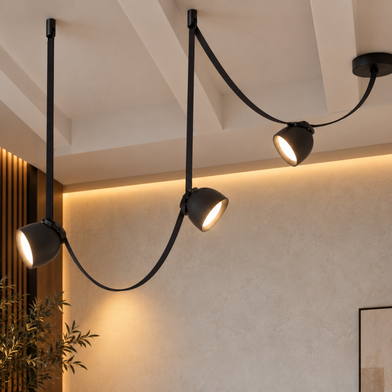 Alternative view of Pendul Bell LED pentru curea textila, 9W, 48V, CCT, Gri inchis