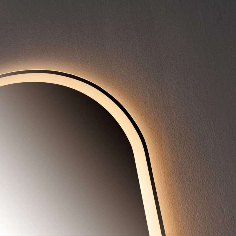Oglindă LED Arcuita Premium 70×170 cm, 3 Tipuri de Lumină – Calda, Rece, Neutra - imagine 12