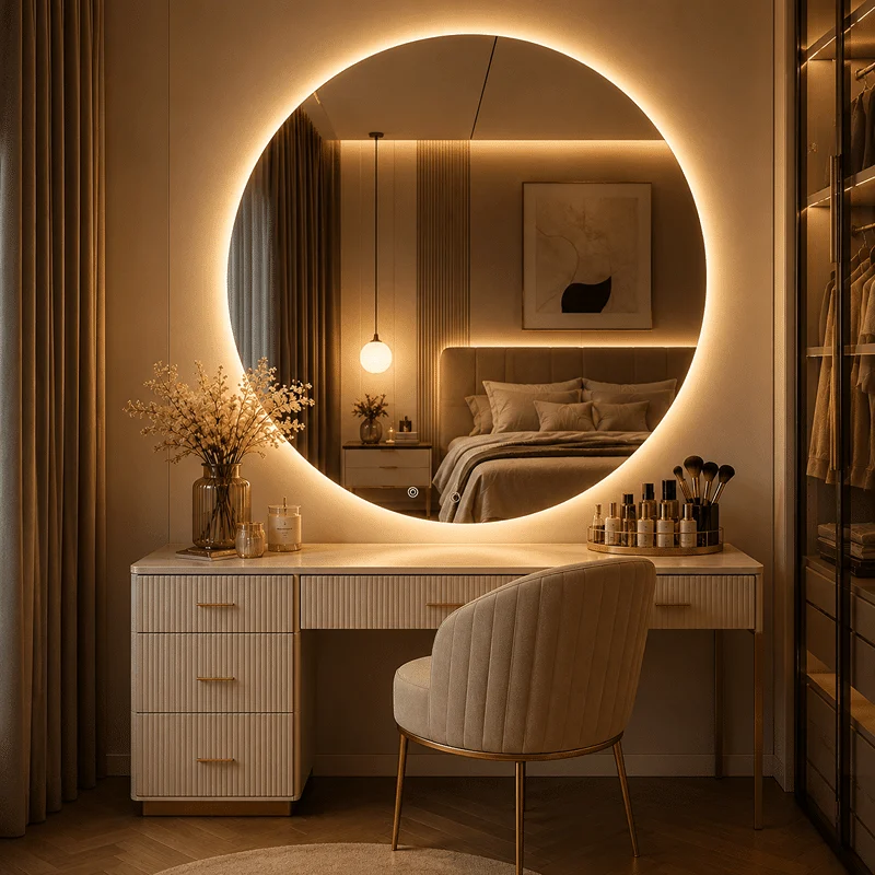 Alternative view of Oglindă LED Sonia Premium 120×120 cm, Lumină Spate, 3 Tipuri de Lumină – Calda, Rece, Neutra
