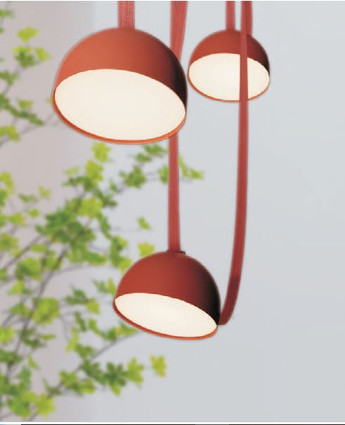 Alternative view of Pendul Semisphere LED pentru curea textila, 15W, 48V, CCT, Porocaliu