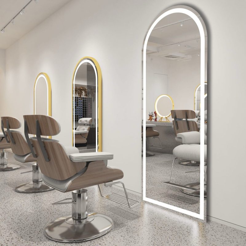 Alternative view of Oglindă LED Arcuita Premium 70×170 cm, 3 Tipuri de Lumină – Calda, Rece, Neutra