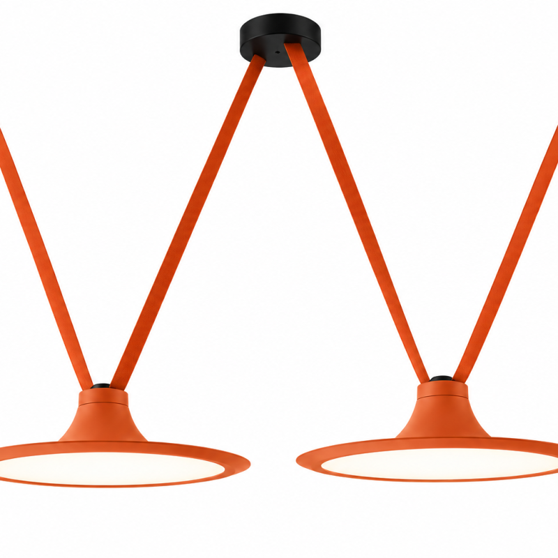 Pendul UFO LED pentru curea textila, 15W, 48V, CCT, Portocaliu - imagine 3