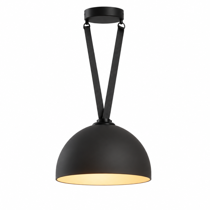 Pendul Semisphere LED pentru curea textila, 15W, 48V, CCT, Gri inchis