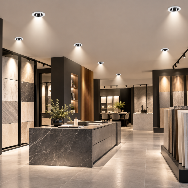Alternative view of Spot LED Incastrat 24W 4000K IP44 – Alb | Fascicul 60°