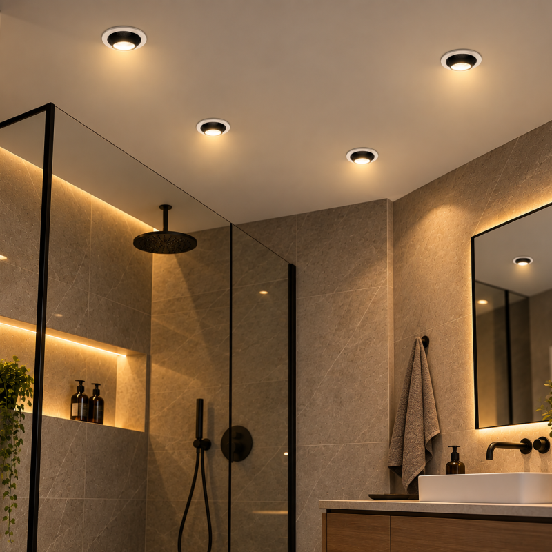 Alternative view of Spot LED Incastrat 12W 3000K IP44 Alb | Iluminat Interior 230V