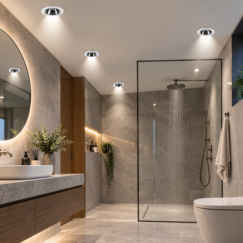 Alternative view of Spot LED Incastrat 15W 4000K IP44 – Alb | Fascicul 60°