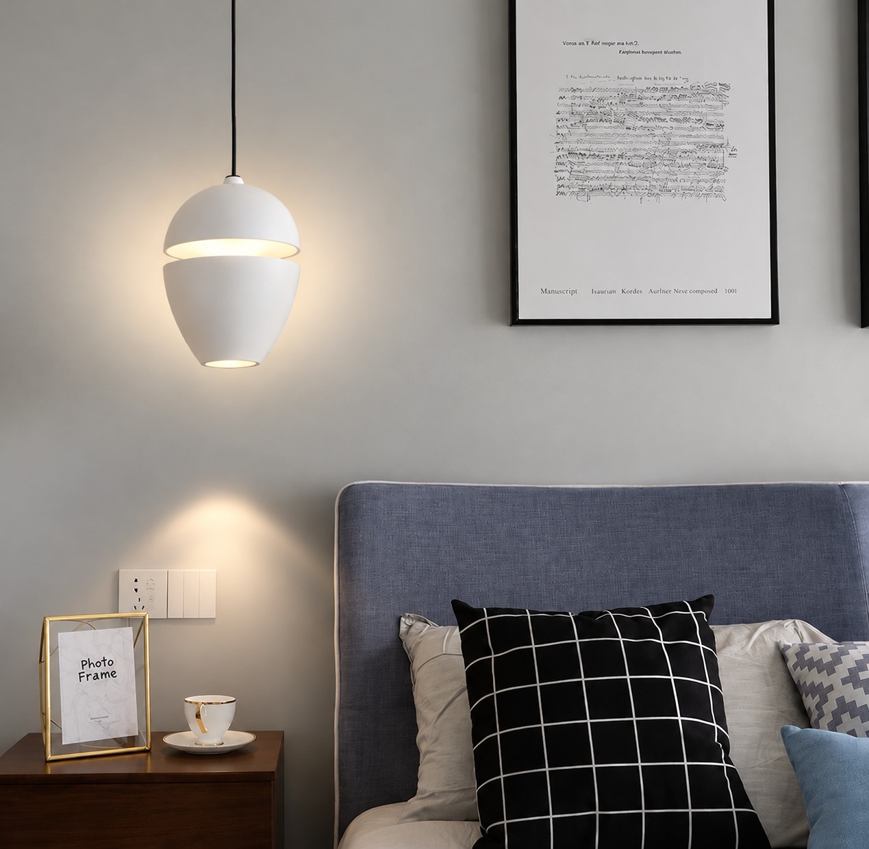 Pendul LED Lumina Neutra, Inaltime Reglabila, 7W, Alb