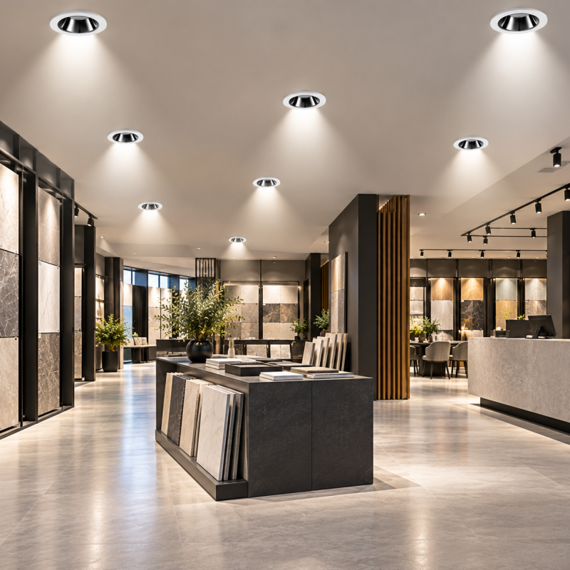 Alternative view of Spot LED Incastrat 30W 4000K IP44 – Alb | Fascicul 60°