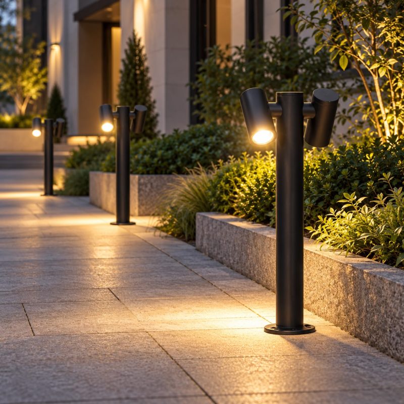 Alternative view of Stalp LED Exterior 2×5W 3000K IP65 – 60 cm | Iluminat pentru Alei și Gradini