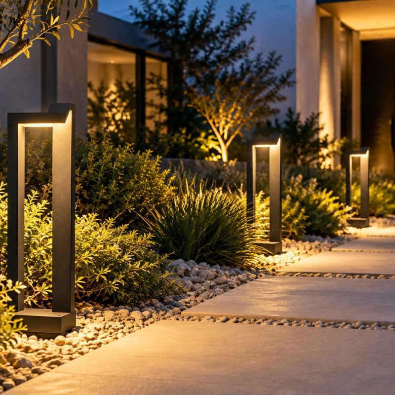 Stalp LED Exterior 10W 3000K IP65 – 60 cm | Iluminat Modern pentru Gradina - imagine 3
