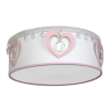 Lustra Love 2XE27, 40 cm – Alb/Roz