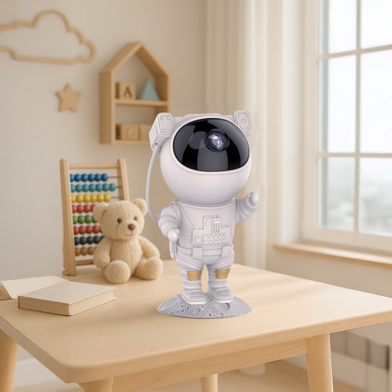 Proiector LED Astronaut Galaxy cu Telecomandă, USB – Lampă de Veghe pentru Copii - imagine 6